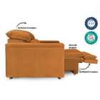 Poltrona Reclinável Retrátil Fox Tecido Veludo Várias Cores -