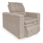 Poltrona Reclinável Retrátil Fox Tecido Veludo Várias Cores -