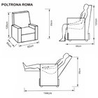 Poltrona Reclinavel Roma Korino 450 - Bege - Delare