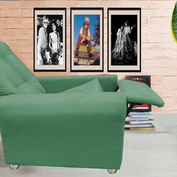 Poltrona Reclinavel Sala De Estar Astra Amamentação Verde