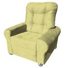 Poltrona Reclinavel Sala Quarto Amamentação Astra Amarelo