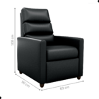 Poltrona Reclinável Saul Sintetico Preto