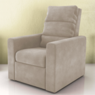 Poltrona Reclinável Saul Veludo Cappuccino