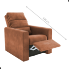 Poltrona Reclinável Saul Veludo Cobre