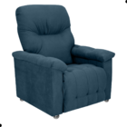 Poltrona Reclinável Saul Veludo Maserati Azul