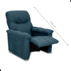 Poltrona Reclinável Saul Veludo Maserati Azul
