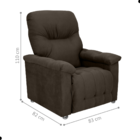 Poltrona Reclinável Saul Veludo Maserati Marrom