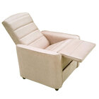 Poltrona Reclinavel Stela Tecido Veludo Austin 1100 - Areia -