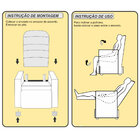 Poltrona Reclinavel Stela Tecido Veludo Austin 1100 - Areia -