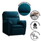 Poltrona Reclinável Suede Azul Marinho Benfica Shop Jm