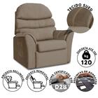 Poltrona Reclinável Suede Bege Tina Shop Jm