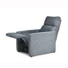 Poltrona Reclinável Turin Suede Amassado Cinza