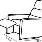 Poltrona Reclinável Turin Suede Amassado Marrom L21 - Matrix