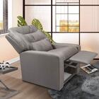 Poltrona Reclinável Velveteen Cinza 334 Benim Shop Jm