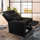 Poltrona Reclinável Velveteen Preto Benim Shop Jm