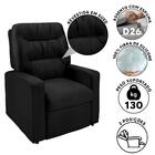 Poltrona Reclinável Velveteen Preto Benim Shop Jm