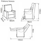 Poltrona Reclinavel Veneza Korino 450 - Bege - Delare