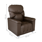 Poltrona Reclinável York Sintetico Marrom