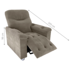 Poltrona Reclinável York Veludo Cappuccino