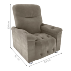 Poltrona Reclinável York Veludo Cappuccino