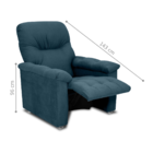 Poltrona Reclinável York Veludo Maserati Azul