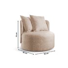 Poltrona Redonda Orgânica Moon Bege