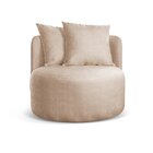 Poltrona Redonda Orgânica Moon Bege