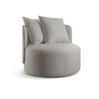 Poltrona Redonda Orgânica Moon Cinza