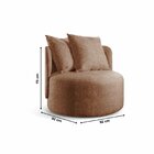 Poltrona Redonda Orgânica Moon Marrom