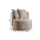 Poltrona Redonda Orgânica Moon Yescasa Bege