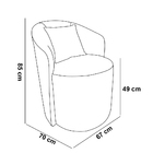 Poltrona Redonda Serena Suede Base Fixa C05 - D'rossi - Verde