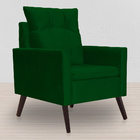 Poltrona Requinte Ligia Suede Cores - Ds Estofados - Verde