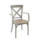 Poltrona Resina Cross Nude Forte Plástico