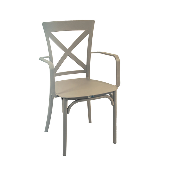 Poltrona Resina Cross Nude Forte Plástico