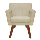 Poltrona Resistente Confortável Para Sala Iza Bege