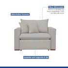 Poltrona Retrátil 100cm Barcelona Creme