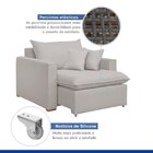 Poltrona Retrátil 100cm Barcelona Creme