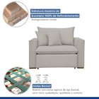 Poltrona Retrátil 100cm Barcelona Creme