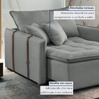 Poltrona Retrátil 100cm Barcelona Linho  Cinza