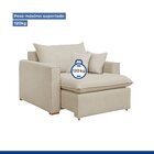 Poltrona Retrátil 100cm Barcelona Linho  Cru