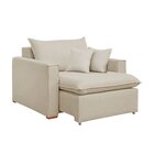 Poltrona Retrátil 100cm Barcelona Linho  Cru