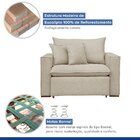 Poltrona Retrátil 100cm Barcelona Linho  Cru