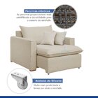 Poltrona Retrátil 100cm Barcelona Linho  Cru