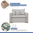 Poltrona Retrátil 100cm Barcelona Linho  Gelo