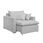 Poltrona Retrátil 100cm Barcelona Linho  Gelo