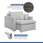 Poltrona Retrátil 100cm Barcelona Linho  Gelo