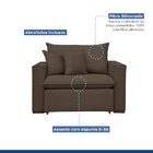 Poltrona Retrátil 100cm Barcelona Veludo  Marrom