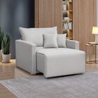 Poltrona Retrátil E Reclinável 110cm Júlia Linho  Linho/gelo