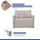 Poltrona Retrátil E Reclinável 110cm Júlia Veludo   Veludo/be