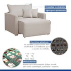 Poltrona Retrátil E Reclinável 110cm Júlia Veludo   Veludo/be